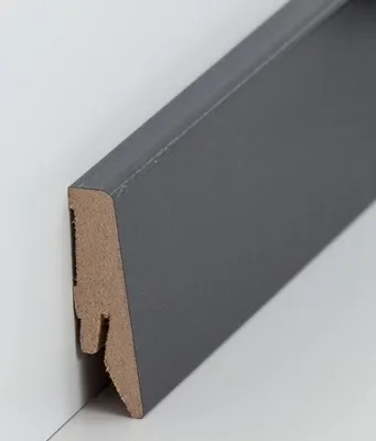 Produktbild von Sockelleiste MDF 18 x 58 x 2500 mm Grau zum Kleben, Clipsen, Schrauben & Nageln MDF-Kern foliert Fußleiste by PROVISTON 25 Meter | 10 Stück