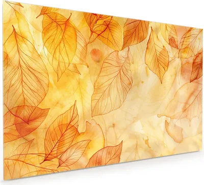 Produktbild von Küchenrückwand Spritzschutz Glas mit Motiv Herbstblätter 40 x 40 cm