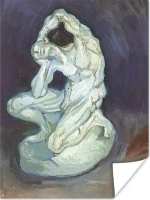 Produktbild von MuchoWow® Poster Gipsskulptur eines knienden Mannes - Vincent van Gogh 60x80 cm - Schlafzimmer Dekoration