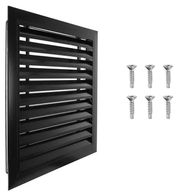 Wandventilationsgitter Alu 45x45 cm, mit Edelstahlfilter