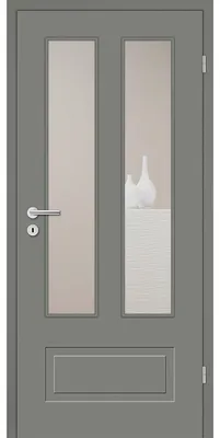 Produktbild von Mosel Türen Weiß RAL 9010 40 mm Zimmertür Alba mit Lichtausschnitt, Röhrenspanplatte Glattkante Weißlack, Buntbartschloss, PEFC , Germany