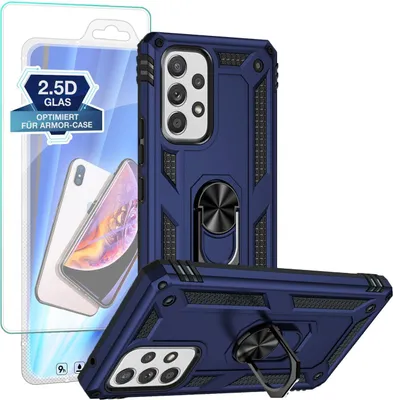 Produktbild von Armor Outdoor Hülle mit 9H Displayglas Displayschutz für Samsung Galaxy A53 5G – Farbe: Blau