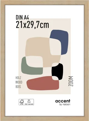 Produktbild von accent by nielsen Holz Bilderrahmen Zoom, 21x29,7 cm (A4), Gold