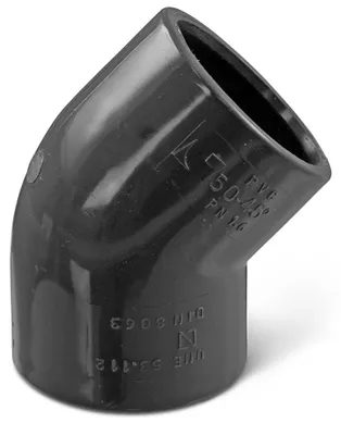 Produktbild von PVC Winkel 45° Klebemuffe Ø 50 mm Grau