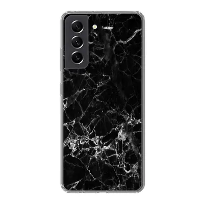 Produktbild von MuchoWow® Handyhülle Schutzhülle Hülle für Samsung Galaxy S21 FE Marmor - Stein - Schwarz Silikon Softcase Handy Hülle - Mobiltelefonhülle