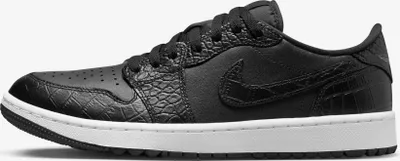 Produktbild von Nike Air Jordan 1 Low Golfschuh "Black Croc", Schwarz, Größe: 42