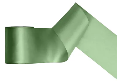 Produktbild von Dekoratives Satinband in Salbeigrün, 10 cm x 25 m