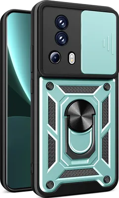 Produktbild von Hülle für Xiaomi 13 Lite / Civi 2 mit Ring Ständer Halter Dia Kameraschutz TPU PC Hybrid Handyhülle Grün
