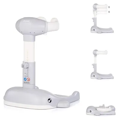 Obrázok produktu pre Stojan na kúpanie Chipolino, sprchová pomôcka Wal, skladací, s nastaviteľnou výškou, držiak na sprchu, sivý