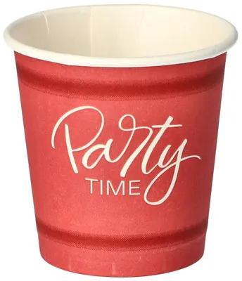 Immagine prodotto di PAPSTAR 88364 PAPSTAR Bicchiere di carta "puro" Party Time, 5 cl, rosso