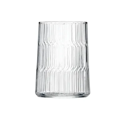 Productafbeelding van Pasabahce Dunes glazen set, 335 ml - 3-delig, met reliëfstructuur