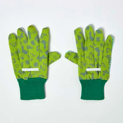 Produktbild von HOMESCAPES Kinder-Gartenhandschuhe grün