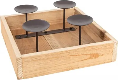 Advents Metall Holz Kerzenhalter Adventskranz Tischdeko Geburtstag Hochzeit