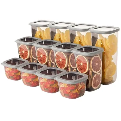 Produktbild von 12 x Vorratsdosen Gefrierdose Frischhaltedosen mit Deckel Luftdicht Stapelbar