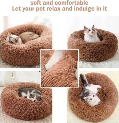 Produktbild von Famanu Katzenbett Faltbar - Plüsch, 70 x 50 x 20 cm