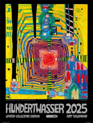 Zdjęcie produktu dla Duży kalendarz artystyczny Hundertwasser 2025