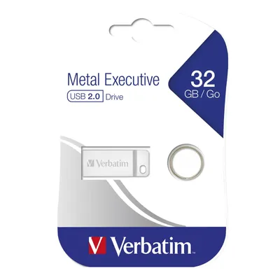 Obrázek produktu pro Verbatim Metal Executive, 32 GB, USB Typ-A, 2.0, Bez krytky, 3,6 g, Stříbrná