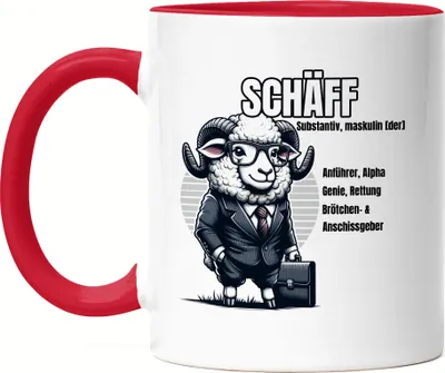 Produktbild von Schäff Begriffsdefinition Design Tasse Rot - Chef Büro Kollegen Humor