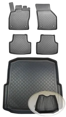 Produktbild von SET Kofferraumwanne Gummifußmatten für Skoda Octavia 3 5E Schräghecklimousine Hatchback Schrägheck 5-türer 2012-