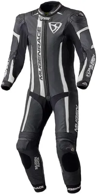 Image de MUGENRACE Assassino Combinaison moto en cuir perforée 1 pièce pour enfant, noir/blanc, 152