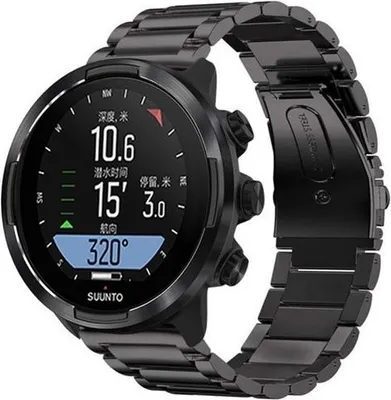 Produktbild von Strap-it Suunto 9 (Baro) Stahlarmband (Schwarz)