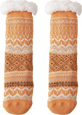 Produktbild von 1 Paar Damen-Wintersocken aus Lammvelours im Retro-Ethno-Stil, Herbst/Winter, Wadenstrümpfe, Alltagstauglich