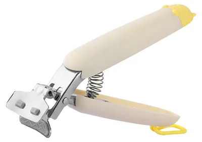 Image de Pince de cuisine anti-brûlures, résistante à la chaleur, en acier inoxydable, pour soulever les plats chauds, jaune