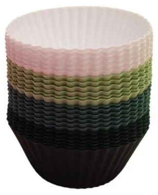 Produktbild von Silikon-Cupcake-Förmchen, 24 Stück, wiederverwendbare Muffinformen
