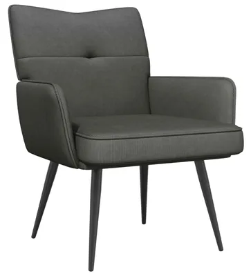 Immagine prodotto di Poltrona vidaXL, colore grigio scuro, rivestita in tessuto corduroy