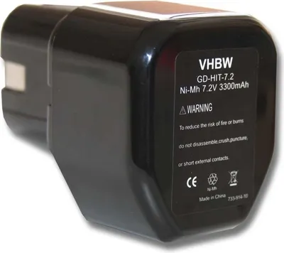 Produktbild von vhbw 1x Akku Ersatz für Hitachi EB712S, 325292, EB714S für Elektrowerkzeug (3300 mAh, NiMH, 7,2 V)