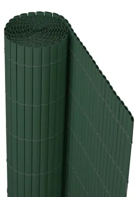 Produktbild von Jarolift PVC Sichtschutzmatte, 120 x 500 cm, grün – UV-beständig, wetterfest Garten & Balkon Windschutz, Sichtschutzzaun Zaunblende