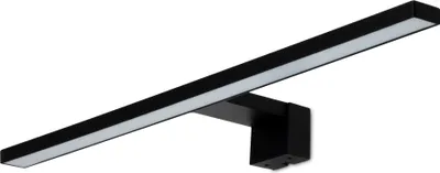 A black LED light bar mounted on a black bracket, shown against a white background.