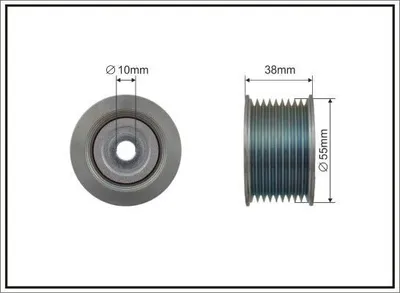 Produktbild von CAFFARO 500428 Umlenkrolle Keilrippenriemen 55mm für TOYOTA LAND CRUISER (VDJ20, UZJ20)