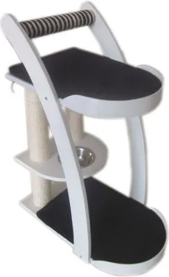 Productafbeelding van Topmast krabmeubel Sanne, wit - zwart, 60 x 36 x 81 cm