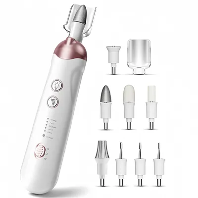Produktbild von Maniküre-Pediküre-Set 5 Stufen mit Staubschutz LED-Leuchte, 9 Aufsätzen