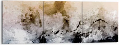Produktbild von Bild auf Leinwand - Leinwandbild - 3 Teile - Abstraktion Wolken Berge - 150x50cm - Wand Bild - Wanddeko - Wandbilder - Leinwanddruck - Bilder - Wanddekoration - Leinwand bilder - CA150x50-4894