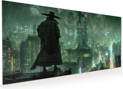 Produktbild von Küchenrückwand Spritzschutz Glas mit Motiv Stadt in Regen 40 x 40 cm