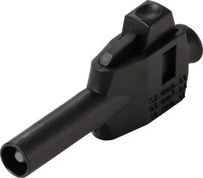Obrázok produktu pre Voltcraft MP-4 Laborstecker mit Klemmanschluss Stecker gerade Stift-O Schwarz 50 St (VC-17002940)
