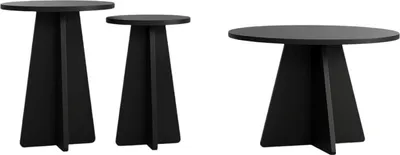 Produktbild von Cargeghe - Couchtisch, 60x60x40h cm Schwarz, Runde Form