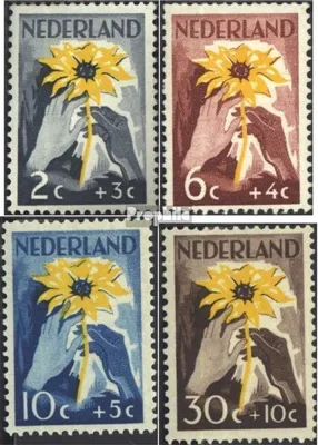 Produktbild von Briefmarken Niederlande 1949 Mi 521-524 (kompl.Ausg.) postfrisch Indienhilfe