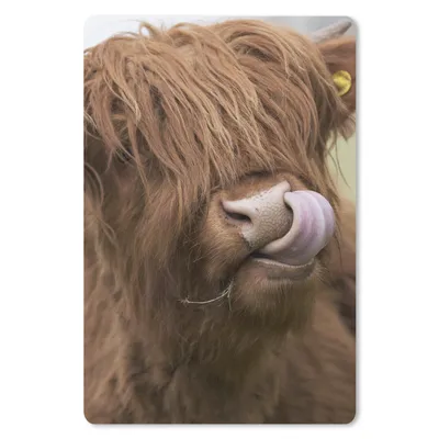 Produktbild von MuchoWow® Mauspad Mousepad Schottischer Highlander - Braun - Tiere 18x27 cm - Mousepads - Maus Mat - Pad - Mausunterlage
