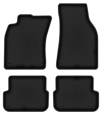 Obrázek produktu pro Velurové autokoberce pro: Audi A6 C6 FL 2006-2011 (sedan/kombi) – sada 4 ks, černé, na míru – Wielganizator DURBAN