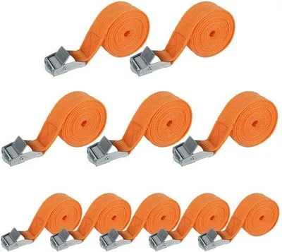 Immagine prodotto di Robuste cinghie di fissaggio da 2,5 cm x 2 m, 600 libbre, arancioni, per kayak e biciclette