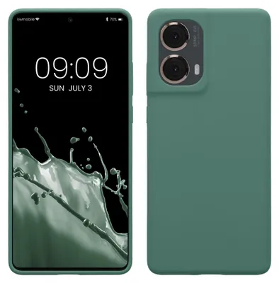 Produktbild von kwmobile Handyhülle für Motorola Moto G85 5G Hülle - Case Silikon - Kabelloses Laden - Schutzhülle Cover in Tannengrün