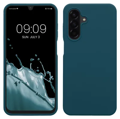 Produktbild von kwmobile Handyhülle für Samsung Galaxy A26 5G Hülle - Case Silikon - Kabelloses Laden - Schutzhülle Cover in Petrol matt