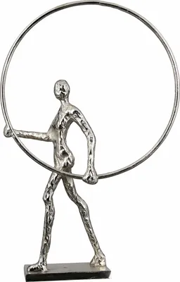 Produktbild von Casablanca by Gilde Dekofigur Skulptur Gym antik silberfarben H. 55 cm,15822