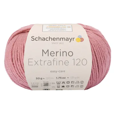 Image de Schachenmayr Merino Extrafine 120, 50g rose rose fils à tricoter main