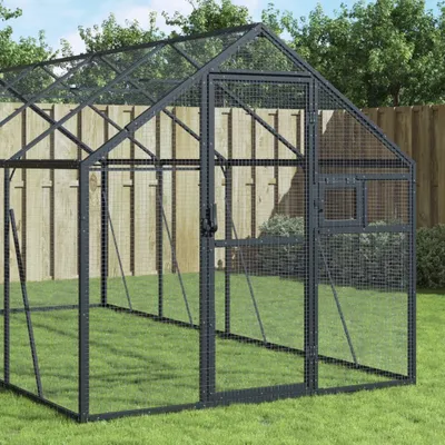 Produktbild von [Home] Voliere Anthrazit 1,79x10x1,85 m Aluminium , Neue Mode 2024 im häuslichen Leben