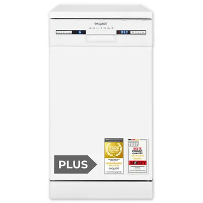 Produktbild von Exquisit PLUS Geschirrspüler 45 cm, Unterbaufähig, 9 Maßgedecke, 9 Liter, ECO-Programm, Startzeitvorwahl, GSP59309-030E weiss