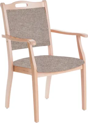 Produktbild von Seniorenstuhl Sabine Armlehnenstuhl Pflegestuhl Stoff Kariba Beige